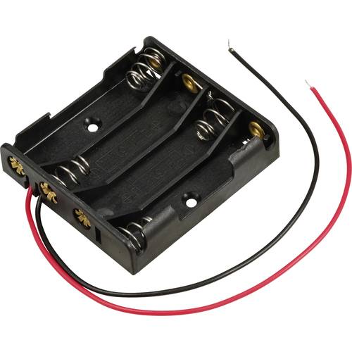 TRU COMPONENTS TC-13220676 Batteriehalter 4x Micro (AAA) Kabel (L x B x H) 51 x 47 x 12 mm