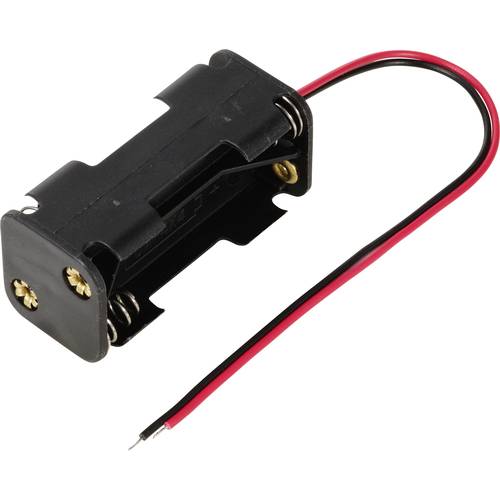 TRU COMPONENTS TC-13220680 Batteriehalter 4x Micro (AAA) Kabel (L x B x H) 51 x 24 x 22 mm