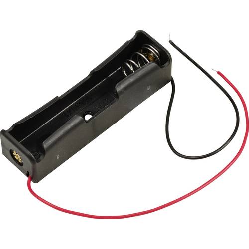 TRU COMPONENTS TC-13220688 Batteriehalter 1x 18650 Kabel (L x B x H) 76 x 21 x 18 mm