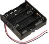 TRU COMPONENTS TC-13220716 Batteriehalter 4x 18650 Kabel (L x B x H) 76 x 79 x 21 mm