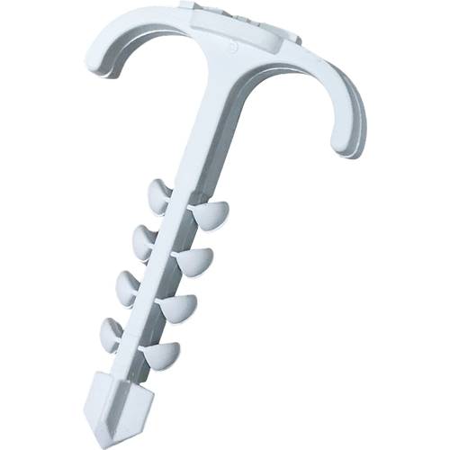 N & L Doppelsteckschelle 4-12mm Befestigungsschelle steckbar 519STN für Steckmontage im Mauerwerk, mit Steckdübel, UV-st...