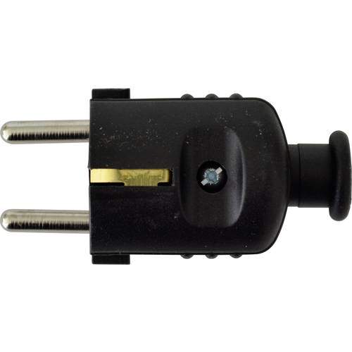 N & L 18490 Schutzkontaktstecker Kunststoff 230 V Schwarz