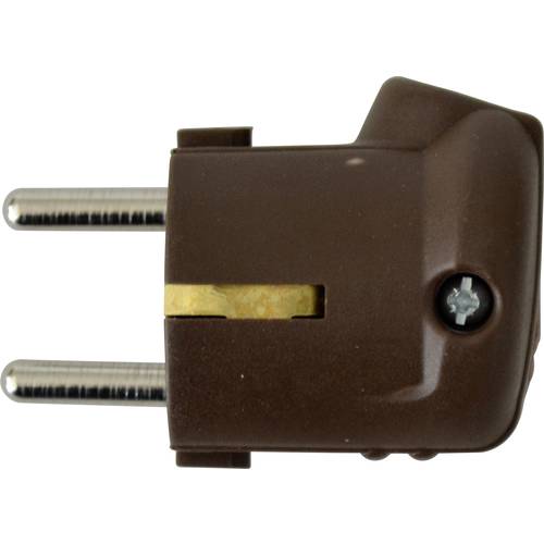 N & L 10934 Schutzkontakt-Winkelstecker Kunststoff 230 V Braun