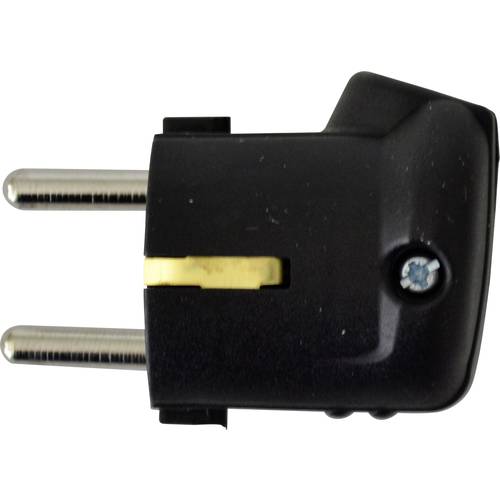 N & L 10944 Schutzkontakt-Winkelstecker Kunststoff 230 V Schwarz