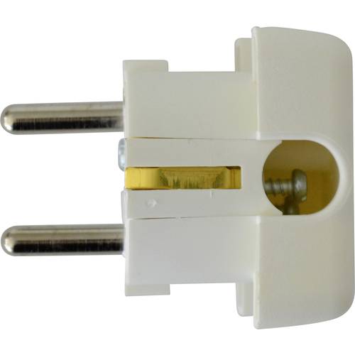 N & L 17204 Schutzkontakt-Flachstecker Kunststoff 230 V Weiß