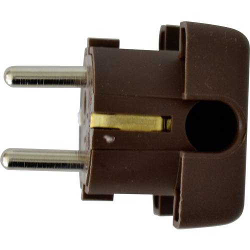 N & L 17220 Schutzkontakt-Flachstecker Kunststoff 230 V Braun