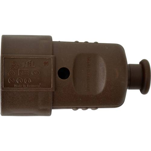 N & L 17262 Schutzkontaktkupplung Kunststoff 230 V Braun