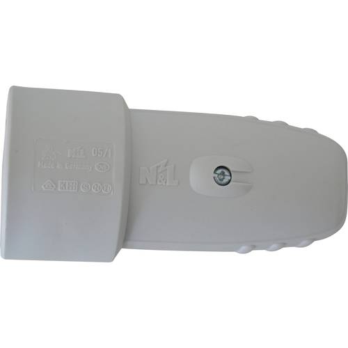 N & L 26718 Schutzkontaktkupplung Gummi 230 V Grau IP20