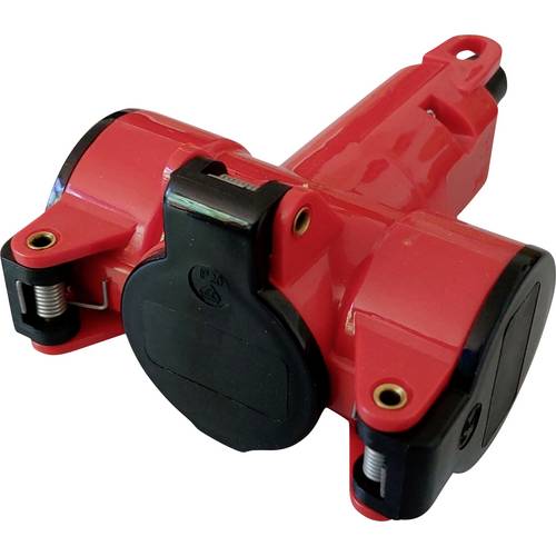 Thumbnail - N & L 10191 3fach-Kupplung Thermoplast 230 V Rot IP20