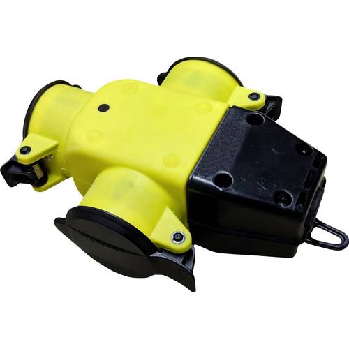 N & L 10197 3fach-Kupplung Gummi 230 V Gelb IP44