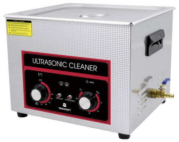 TOOLCRAFT USC-1500 Ultraschallreiniger Bürobedarf, Schmuck, Werkstatt 360 W 15 l mit Heizung, mit Reinigungskorb