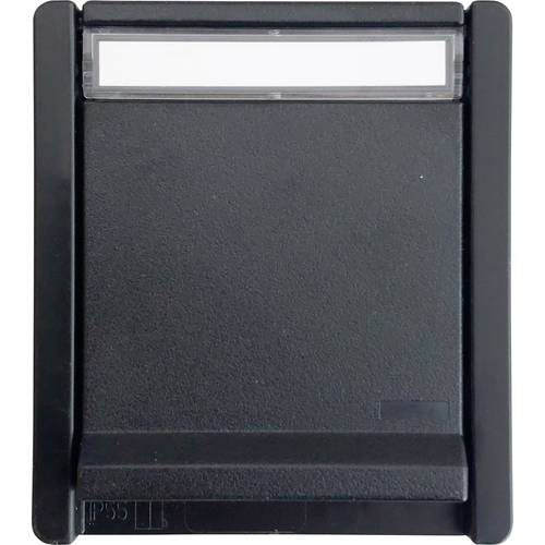 N & L 27651 Steckdose mit Klappdeckel Komplett Aufputz Schwarz 1 St.