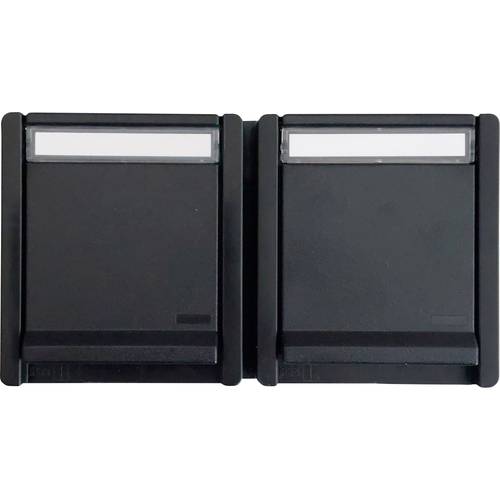 N & L 27652 Doppelsteckdose Komplett Aufputz Schwarz 1 St.