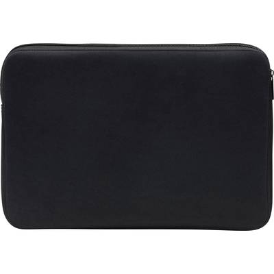 Schwarze Laptop-Hülle mit Reißverschluss, schlichtes Design, ideal für den Schutz eines Laptops beim Transport.