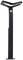 Moderne, schwarze Stehlampe mit gebogenem Lichtkranz und eingebautem Bewegungssensor, ideal für Garten- oder Außenbereich.