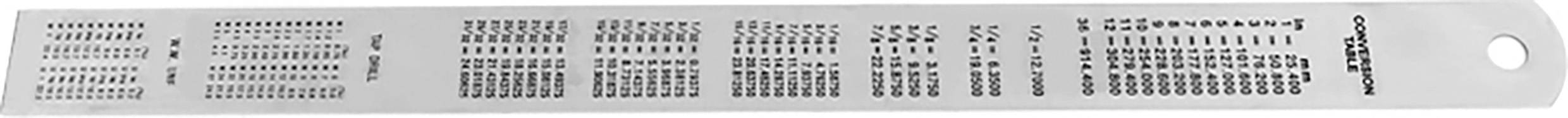 Metallene Schablone mit verschiedenen Löchern und Schlitzen in unterschiedlichen Formen und Größen, verwendet für Präzisionsmessungen.