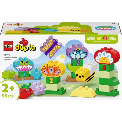 LEGO Duplo Set 'Kreativer Garten und Blumen' mit bunten Bauklötzen, altersgerecht ab 2 Jahren, fördert Kreativität und Geduld.
