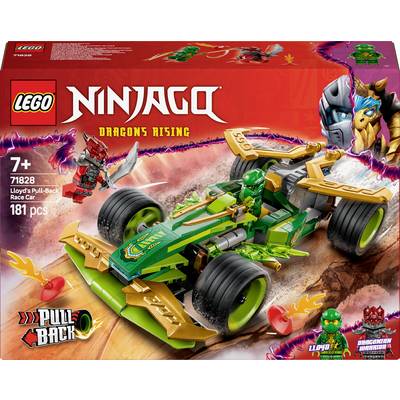 LEGO Ninjago Set 'Drachenaufstieg': Enthält Lloyds Rennwagen mit Rückziehfunktion und 181 Teile, für Kinder ab 7 Jahren.