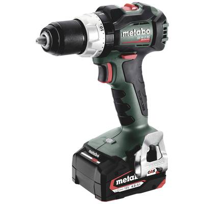 Akkuschrauber der Marke Metabo mit schwarzem Griff und Metallbohrkopf, geeignet für verschiedene handwerkliche Arbeiten.