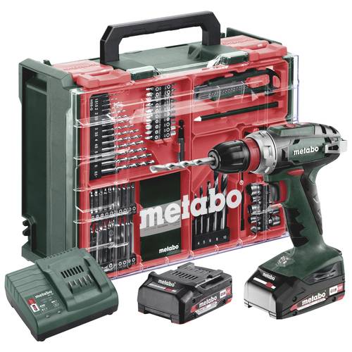 Metabo BS 18 Quick Set 602217710 Akku-Bohrschrauber 18 V 2 Ah Li-Ion bürstenlos, inkl. 2. Akku, inkl. Koffer, inkl. Lade...
