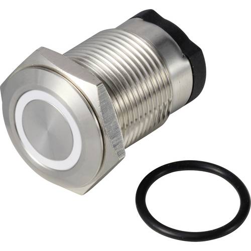 TRU COMPONENTS TC-13224160 ONPOW6316F-10E/Q/W/12V/S Drucktaster 36 V DC/AC 2 A 1 x Aus/(Ein) tastend Weiß IP65 1 St.