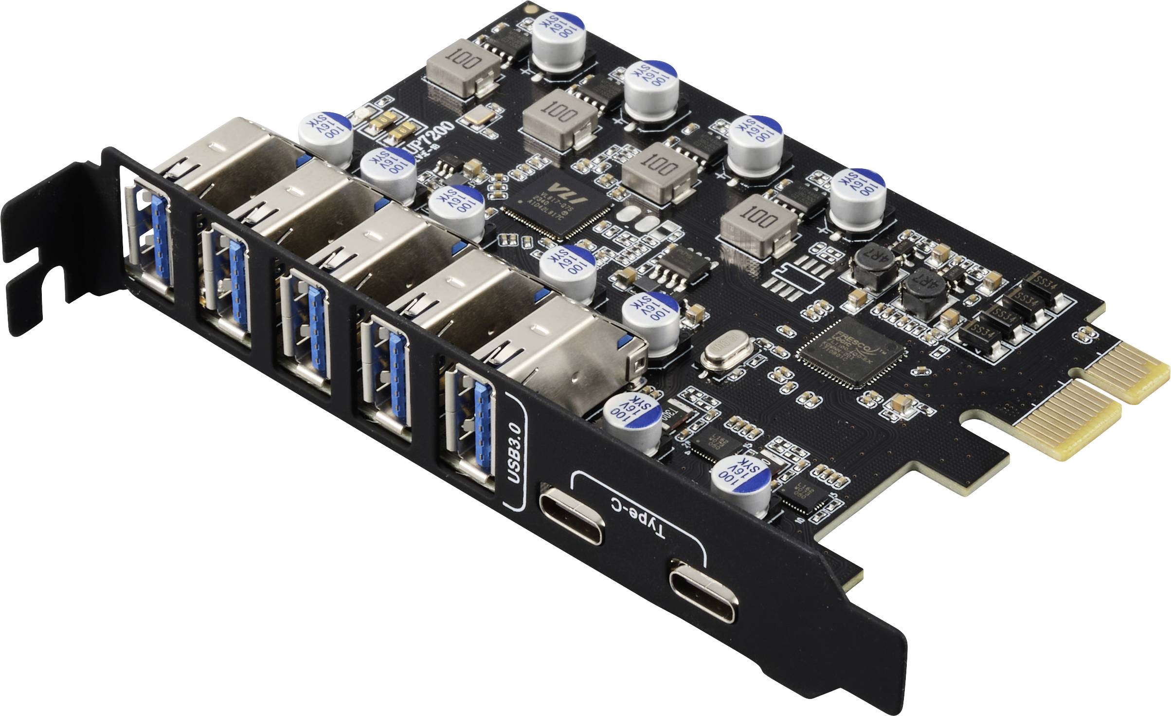 Renkforce RF-6613198 USB 3.2 1st gen controller card 5+2 ports USB...