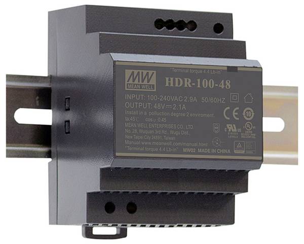 MEAN WELL HDR-100-15N Hutschienen-DC/DC-Wandler (DIN-Rail)   6.5 A 97.5 W   Inhalt 1 St.
