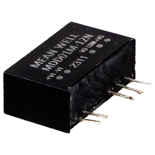 Thumbnail - MEAN WELL MDD01M-12N DC/DC-Wandler, Print -12 V 0.042 A 2 W Anzahl Ausgänge: 2 x Inhalt 1 St.