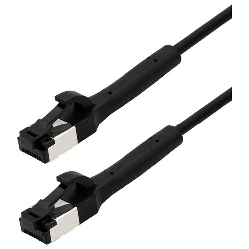 Maxtrack TI42-1,5L RJ45 Netzwerkkabel, Patchkabel CAT 8.1 U/FTP 1.50 m Schwarz Einzelschirm, Flexibel 1 St.