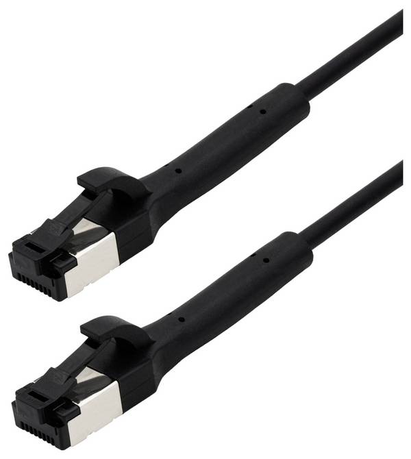 Maxtrack TI42-1L RJ45 Patchkabel CAT 8.1 U/FTP 1 m Schwarz Einzelschirm, Flexibel 1 St.