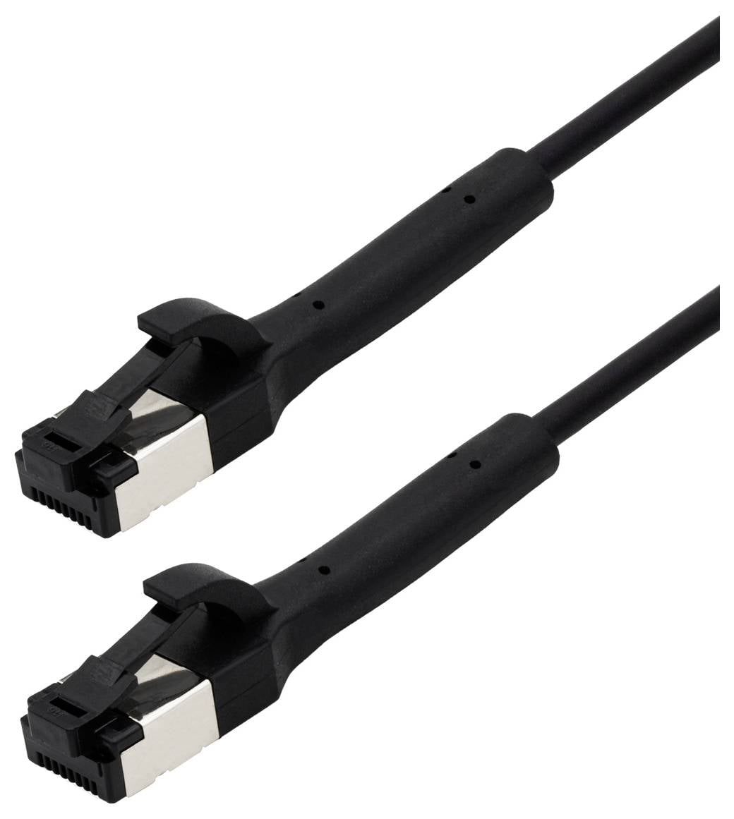 Maxtrack TI42-2L RJ45 Patchkabel CAT 8.1 U/FTP 2 m Schwarz Einzelschirm, Flexibel 1 St.