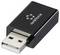 Schwarzer USB-WLAN-Adapter der Marke Renkforce. Wird zum Verbinden eines Computers mit einem drahtlosen Netzwerk verwendet.