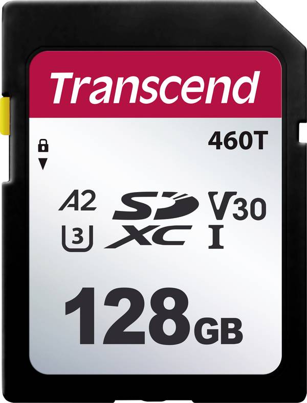 Transcend TS128GSDC460T-VS1 SD-Karte Retail 128 GB Geeignet für industrielle Anwendungen, Leistungsfähige 3D NAND-Technologie