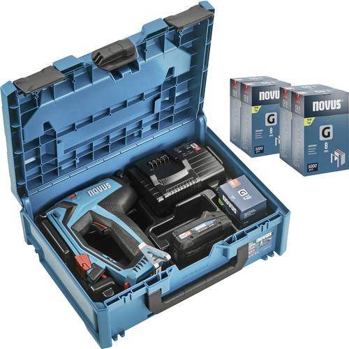 Thumbnail - Novus Tools J-551 031-0376 Akkutacker Klammerntyp Typ 11, Typ 53F Klammernlänge 6 - 14 mm inkl. Akku, inkl. Ladegerät, i...