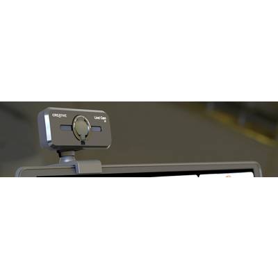 Webcam montiert auf einem Computermonitor.