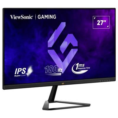 Gaming-Monitor mit 27 Zoll Display, 180Hz Bildwiederholrate und 1ms Reaktionszeit. Marke 'ViewSonic', IPS SuperClear-Technologie.