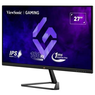 Gaming-Monitor von ViewSonic mit 27 Zoll Bildschirm, 180 Hz Bildwiederholrate und 1 Millisekunde Reaktionszeit.