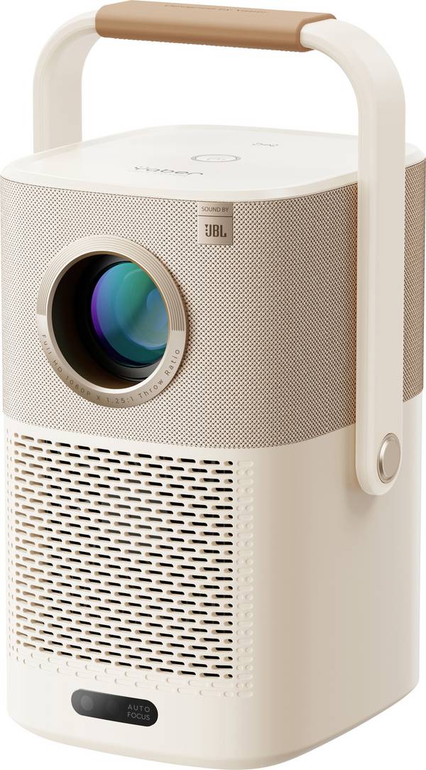 Yaber Beamer  T2Plus LED 450 ANSI-Lumen 1920 x 1080 Full HD Akkubetrieben, 4K unterstützt, JBL Lautsprecher integriert, Smart-TV-Dongle, Autofokus, automatische Trapezkorrektur