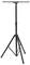Ein schwarzer Stativständer mit einem T-förmigen Aufsatz oben und mehreren Haken zur Befestigung, auf einem weißen Hintergrund.