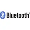 Bluetooth-Logo mit blauem Symbol und weißem Bluetooth-Zeichen neben dem Wort „Bluetooth" in schwarzem Text.