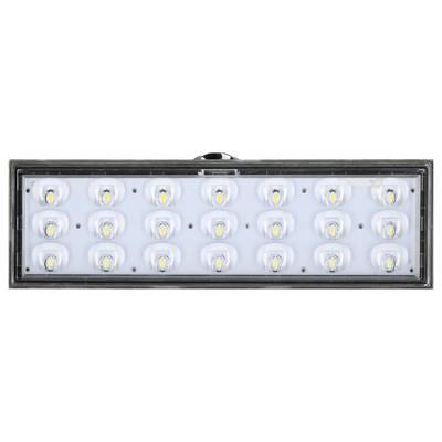 Rechteckige LED-Leuchte mit 24 Glühbirnen in schwarzem Rahmen.