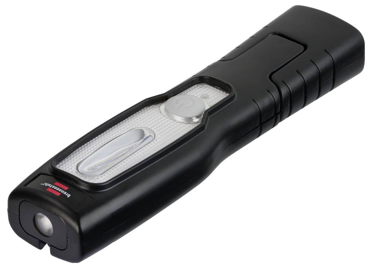 Schwarze, kompakte Taschenlampe, leichtes Design, geeignet für den handlichen Gebrauch und einfache Beleuchtung.