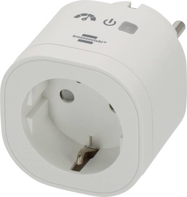 Brennenstuhl BRENNENSTUHL - WiFi Adapter XS01 mit Energiemessung 1294880 1294880 Wi-Fi Smarte WLAN-Steckdose Innenbereich, Steckdose 3680 W
