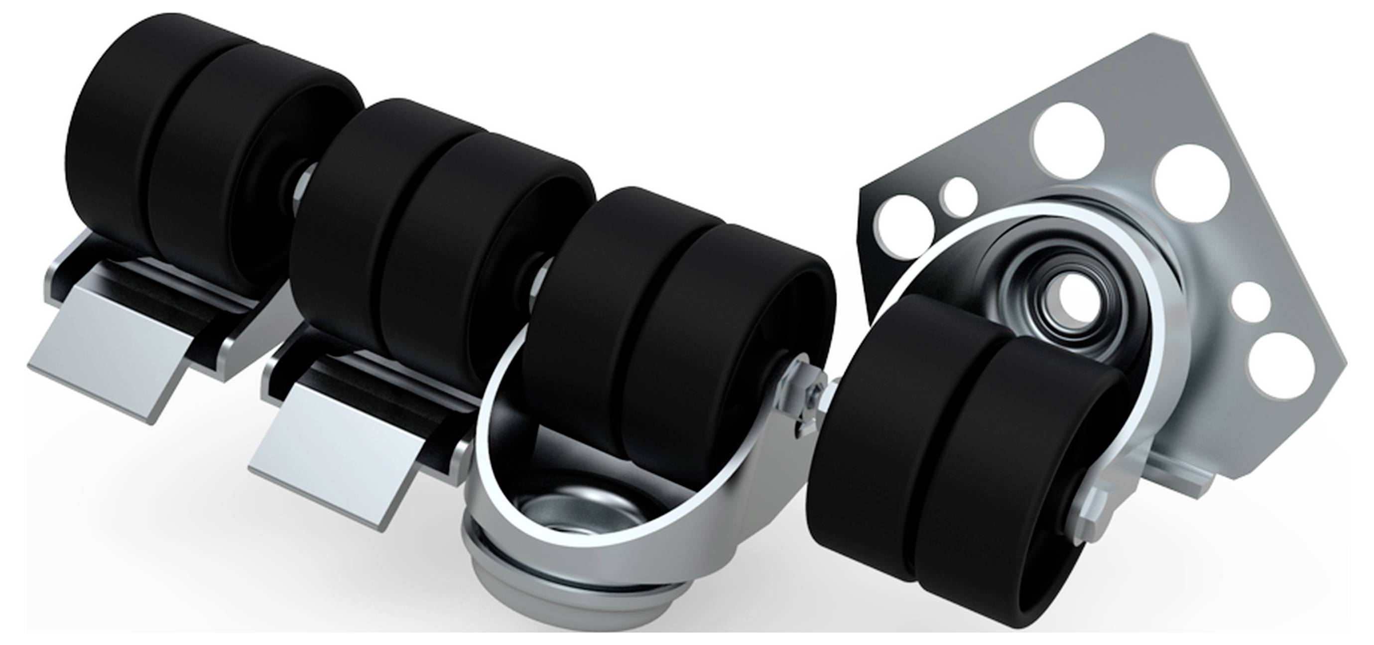 nVent HOFFMAN LCR471 (VE4) 19 Zoll Netzwerkschrank-Rollensatz