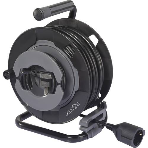 Thumbnail - Sygonix SY-6618486 Kabeltrommel 30 m Schwarz Schutzkontakt-Stecker