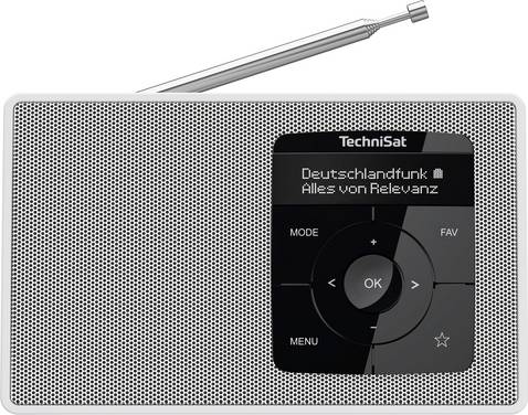 TechniSat DIGITRADIO 2 Tischradio DAB+, UKW DAB+, UKW, Bluetooth®  Weckfunktion Weiß