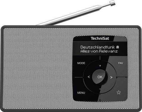 TechniSat DIGITRADIO 2 Tischradio DAB+, UKW DAB+, UKW, Bluetooth®  Weckfunktion Schwarz/Weiß