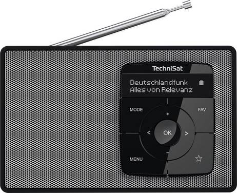 TechniSat DIGITRADIO 2 Tischradio DAB+, UKW DAB+, UKW, Bluetooth®  Weckfunktion Schwarz/Silber