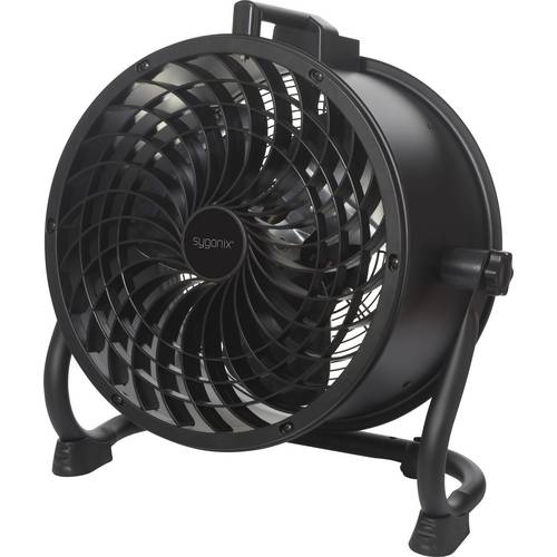 Sygonix Bodenventilator 120 W (Ø x H) 520 mm x 530 mm Schwarz Schwenkbar