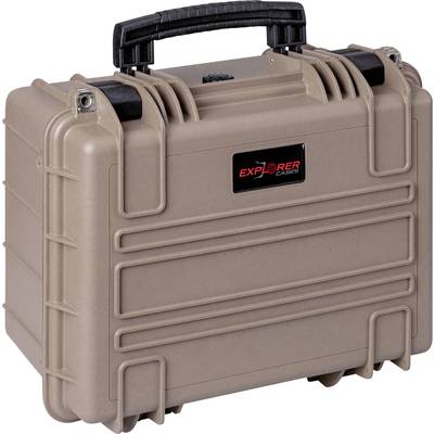 Brauner, robuster Explorer-Hartschalenkoffer mit schwarzem Griff, geeignet für den sicheren Transport von empfindlichen Gegenständen.
